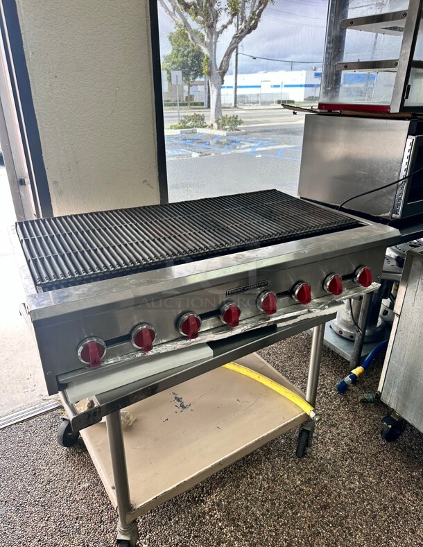Late Model American Range 48 inch Char Broiler Kabob Grill Gas Tested and Working - Image 5 of 5