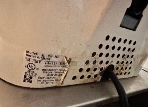 Excel Dryer XL-BW-ECO Hand Dryer, No Heat, 115 Volt Working - Image 4 of 6