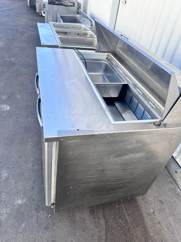 Everest 48" Sandwich Prep Table with Refrigerated Base 115 Volt Working  - Image 2 of 8