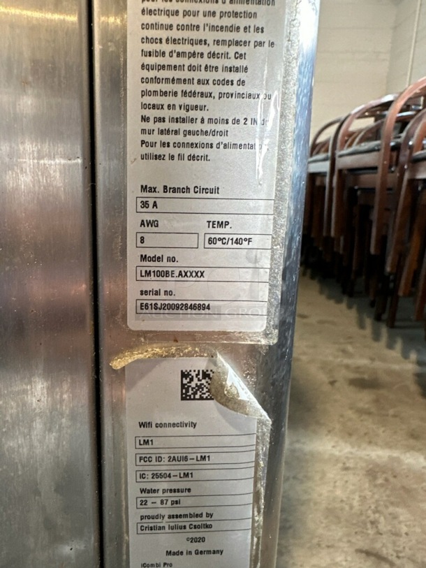 2 2020/2021 Rational LM100BE.A iCombi Pro Stainless Steel Commercial Electric Powered Combi Convection Ovens w/ View Through Doors and Metal Oven Rack on Commercial Casters. 208/240 Volts. 2 Times Your Bid! - Image 12 of 12