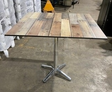 BRAND NEW! HPL - DRIFTWOOD TABLE TOP 24 By 24 Suitable For Indoor/Outdoor Use! High Pressure Laminate! Weatherproof, Scratch and UV-Resistant! Java Finish!
