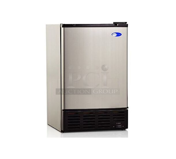 BRAND NEW SCRATCH AND DENT! Whynter UIM-155 Commercial Stainless Steel Single Door Built-In Ice Maker Black. 115V. Tested and Working!  - Image 1 of 6