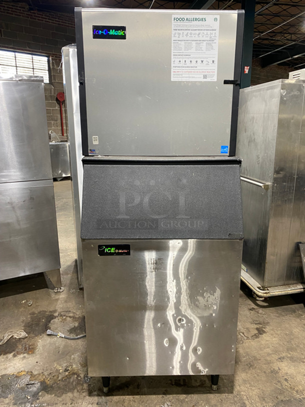 Ice-O-Matic Commercial Ice Making Machine! On Commercial Ice Bin! All Stainless Steel! On Legs! Model: ICE1006HR6 SN: 15051280011676 208/230V 60HZ 1 Phase - Image 1 of 10