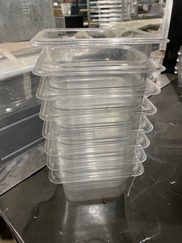 ALL ONE MONEY! Thunder Group Clear Poly 1/6x4" Food Containers! - Image 1 of 5