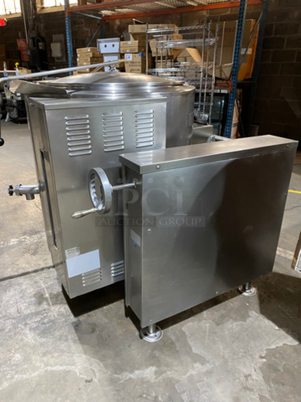 Commercial Natural Gas-Powered Self-Contained Soup Kettle! All Stainless Steel! On Legs! Working When Removed! - Image 2 of 10