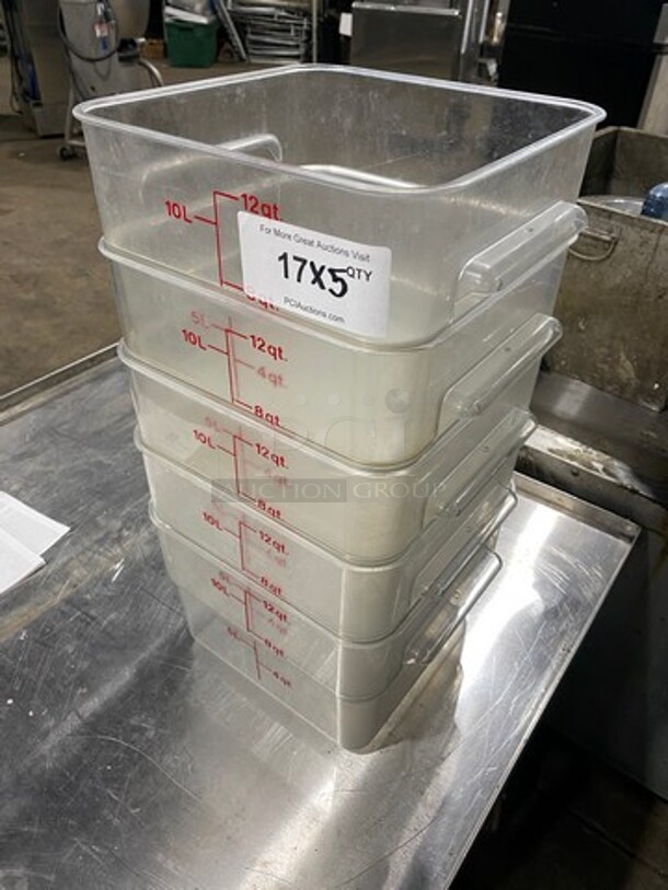 Cambro 12Qt Clear Poly Food Containers! 5x Your Bid! - Image 2 of 7