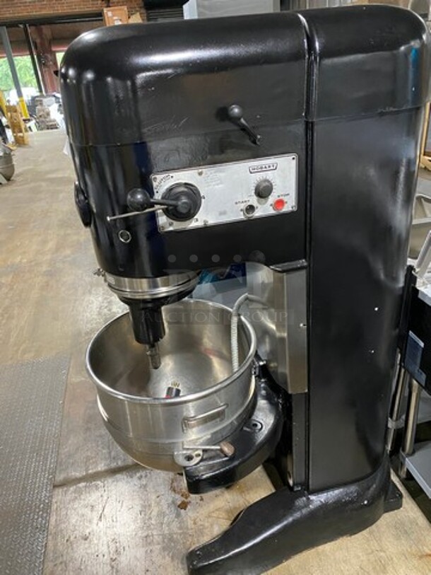 NICE! Hobart Commercial Floor Style 80QT Planetary Mixer! With Mixing Bowl! With Spiral Hook Attachment! Model: M802 SN: 1872385 220V 60HZ 3 Phase! Working When Removed! - Image 2 of 9