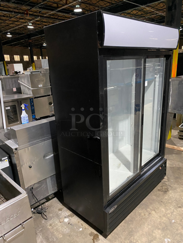 NICE! KOOL-IT 2 Door Refrigerated Display Cooler Merchandiser! With 2 Sliding View Through Doors! Model: KSM-42 SN: KSM42171113022 110V 60HZ  - Image 3 of 9