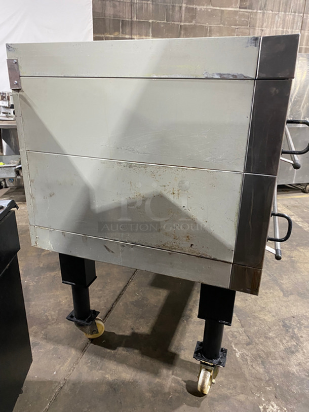 AMAZING! Bongard Commercial Electric Powered Modular Double Deck Baking Oven! All Stainless Steel! On Casters! With Steam Line! Model: FOURMODULABLEM4FE SN:9258881! 2 X Your Bid Makes One Unit! - Image 4 of 12