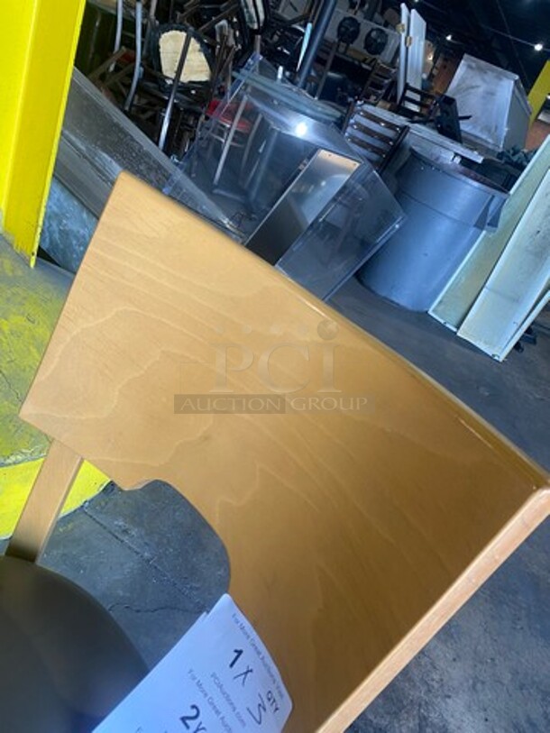 Grey Cushioned Chairs! With Brown Wooden Body! 3x Your Bid! - Image 6 of 6