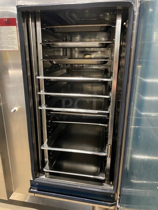 2016 Alto Shaam Commercial Electric Powered Combitherm Convection Oven! With Underneath Storage Space! All Stainless Steel! On Legs! Model: CTP1010E SN: 1631730000 208/240V 60HZ 3 Phase - Image 6 of 11