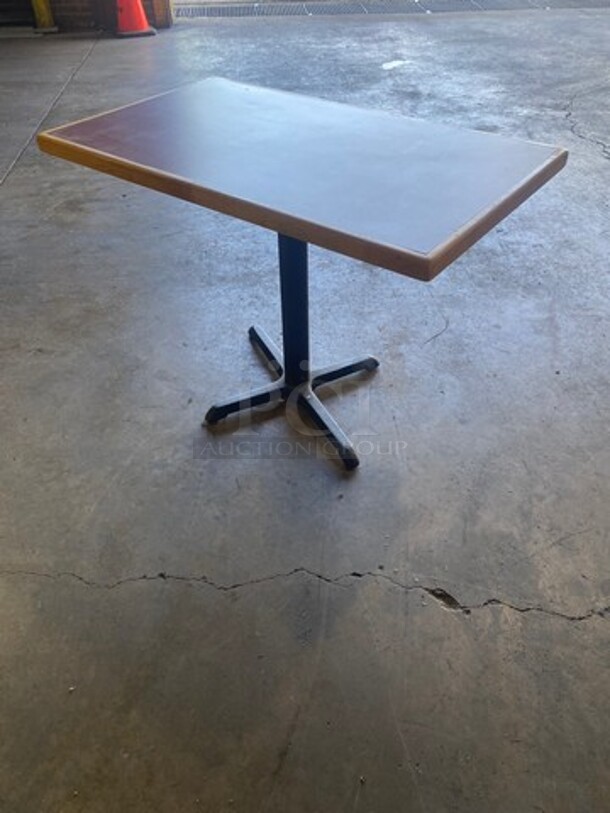 Rectangular Table! With Black Metal Base! 2x Your Bid! - Image 3 of 6