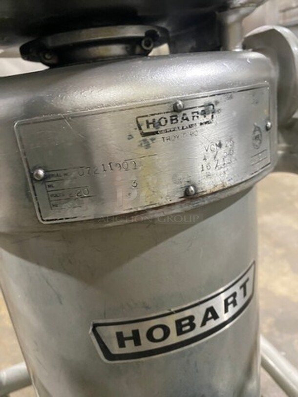 Hobart Commercial Heavy Duty VCM Vertical Cutter/ Mixer/ Mincer! All Stainless Steel! Model: VCM25 SN: U7211909 220V 60HZ 3 Phase - Image 10 of 11