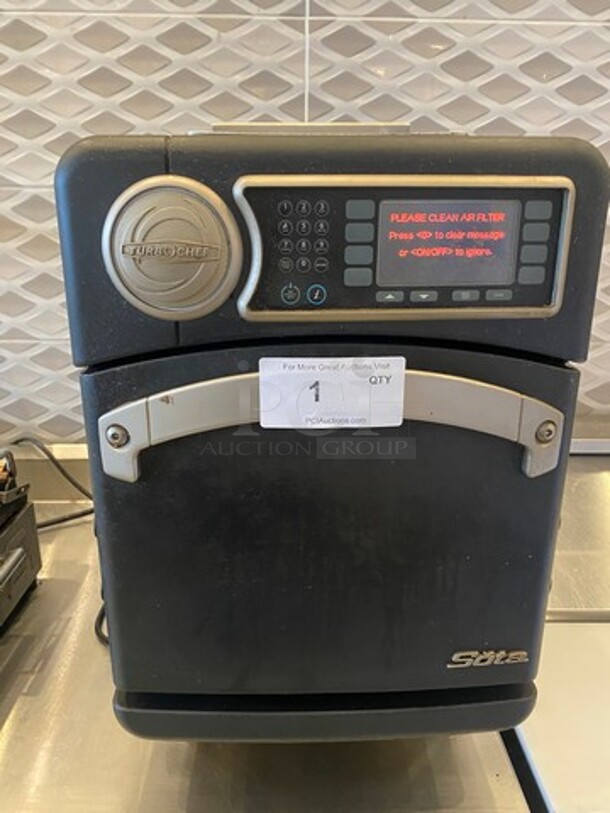LATE MODEL! 2018 Turbo Chef Commercial Countertop Rapid Cook Oven! On Small Legs! WORKING WHEN REMOVED! Model: NGO SN: NGOD43910 208/240V 60HZ 1 Phase - Image 1 of 7