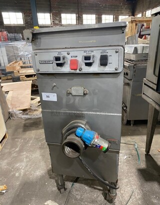 Hobart Commercial Heavy Duty Floor Style Meat Grinder! All Stainless Steel! On Casters! Model: 4246HD SN: 271052298 480V 60HZ 3 Phase