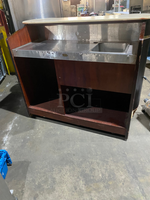 Forbes Commercial Mobile Bar! With Stainless Steel Work Top! With Drain Sink! With Storage Space Underneath! On Casters! Model: 4875-6 - Image 4 of 8