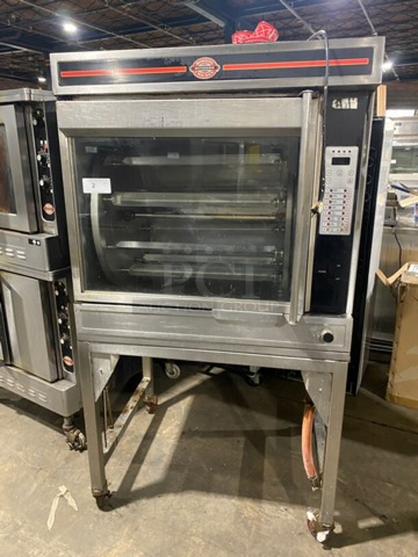 NICE! Cleveland Commercial Natural Gas Powered Rotisserie Convection Oven! All Stainless Steel! WORKING WHEN REMOVED! Model: BMR32 SN: WC3639396I45