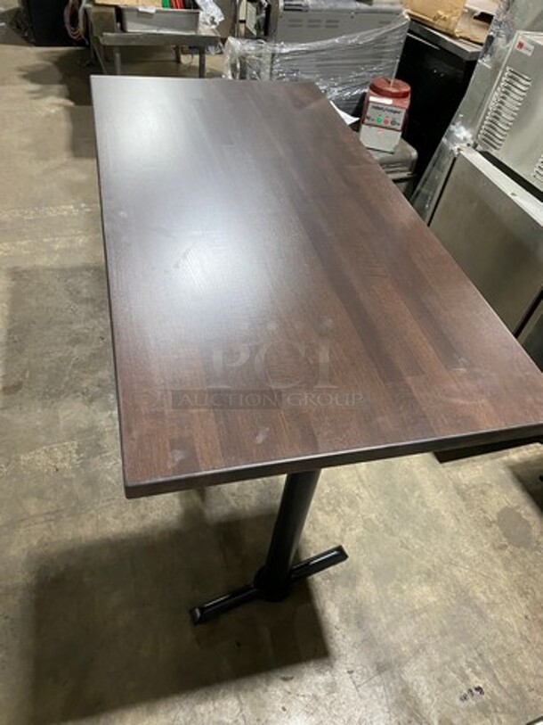 Brand New! Red Oak 30 By 60 Rectangular 1.5 Inch Thick BUTCHER BLOCK Style BAR HEIGHT Dining Table! On Double Legs!  - Image 4 of 9
