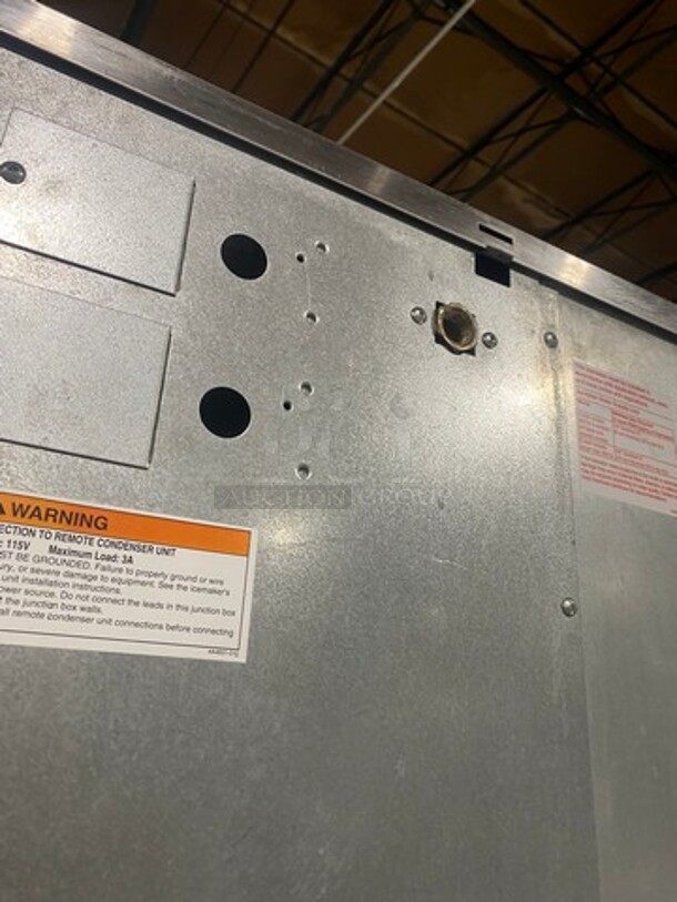 Hoshizaki Commercial Ice Maker Machine! With Commercial Ice Bin! All Stainless Steel! On Legs! Model: KM1340MRH SN: D17271G 208/230V 60HZ 1 Phase - Image 9 of 9