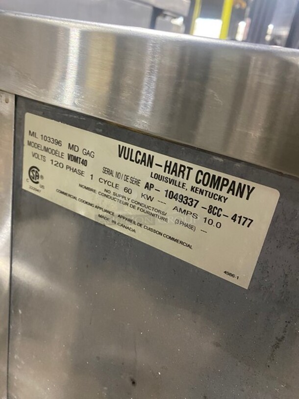 NICE! Vulcan Direct Steam Tilting 40 Gallon Kettle! All Stainless Steel! 120V 1 Phase! Model: VDMT40 SN: AP-1049337-8CC-4177!  - Image 5 of 9