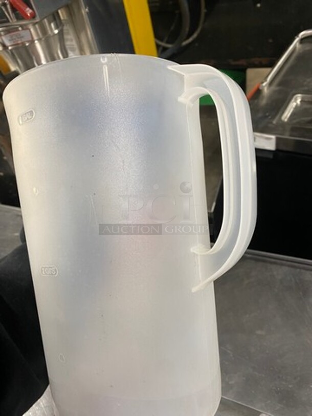 Clear Poly 1 Gallon Pitcher! With Lid! 2x Your Bid! - Image 6 of 6
