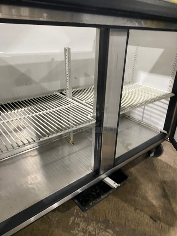 True Commercial Refrigerated Sandwich Prep Table! With 2 Door Underneath Storage Space! With Poly Coated Racks! All Stainless Steel! On Casters! Model: TSSU4818MB SN: 7025224 115V 60HZ 1 Phase - Image 6 of 9