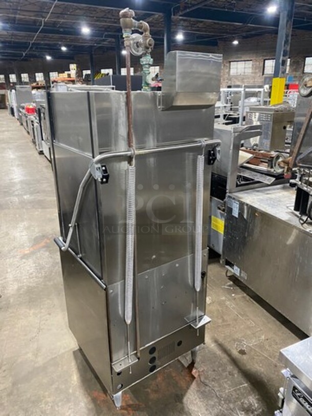 Champion Commercial Pass-Through Dishwasher Machine! All Stainless Steel! On Legs! With Right Side Dishwasher Table! With Back And One Side Splash! Model: DHBT SN: D11038937 208/240V 60HZ 3 Phase - Image 4 of 9