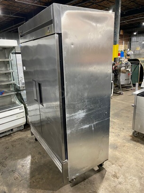 True Commercial 2 Door Reach In Refrigerator! With Poly Coated Racks! Solid Stainless Steel! On Casters! Model: T49 SN: 7140968 115V 60HZ 1 Phase - Image 2 of 9