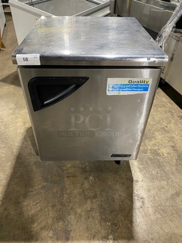 Turbo Air Refrigerated Single Door Lowboy/Worktop Cooler! All Stainless Steel! On Casters! Model: TUR28SD 115V