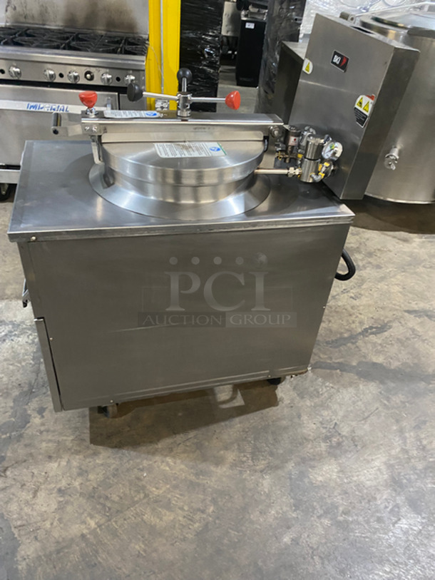 Commercial Electric Powered BKI Pressure Fryer! With Frying Basket! All Stainless Steel! On Casters! Model: FKM 208V 3 Phase - Image 4 of 10