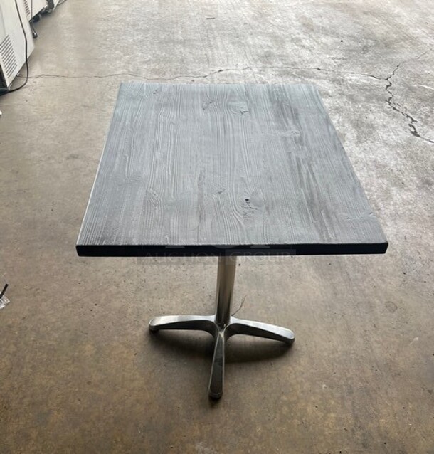 Wow! Brand New! OCS Ash Grey Finish Scratch Resistant Durowood Composite Dining Table! 24 By 24! Suitable For Indoor & Outdoor Use With Polish Base! - Image 5 of 5