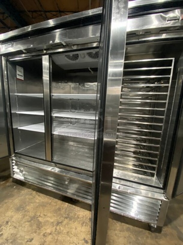 LATE MODEL! 2015 Bison Commercial 3 Door Reach In Freezer! With Poly Coated Racks And Pan Rack! All Stainless Steel! On Casters! Model: MBF8504 SN: BRF71151015K8005 115/208/230V 60HZ 1 Phase - Image 5 of 10