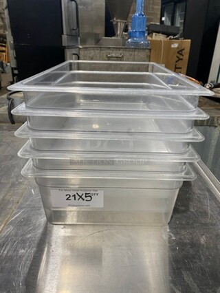 Cambro Clear Poly 1/1x6" Food Containers! 5x Your Bid!