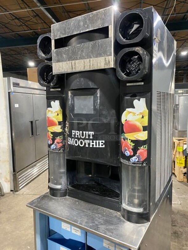 AMAZING! Manitowoc Multiplex Smoothie Workstation! On Single Door Undercounter Cooler! With Poly Bins! All Stainless Steel! On Casters!  Model: MB81 SN: 1701150000857 115V 60HZ 1 Phase - Image 6 of 9