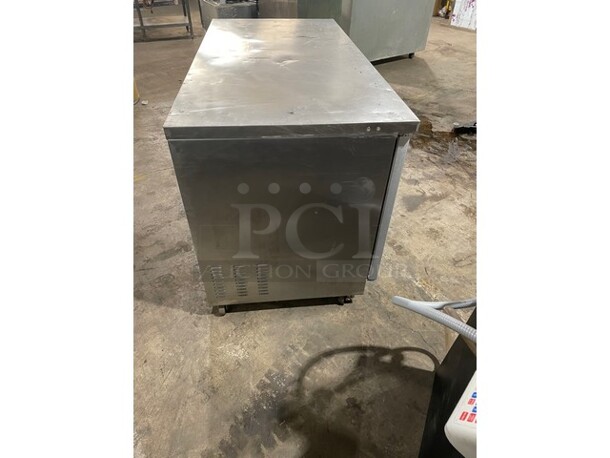 Maxx Cold Commercial Double Door Lowboy/ Worktop Cooler! With Poly Coated Rack! Solid Stainless Steel! On Casters! Model: MXCR60UA SN: 8218185 115V 60HZ 1 Phase - Image 4 of 12