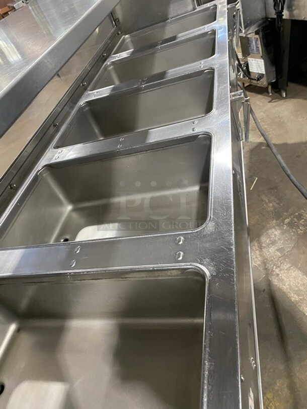 Eagle Commercial Electric Powered 5 Well Steam Table! With Storage Space Underneath! All Stainless Steel! On Casters! Model: YSPHT5 SN: 2008990234 208V 60HZ 1 Phase - Image 5 of 9