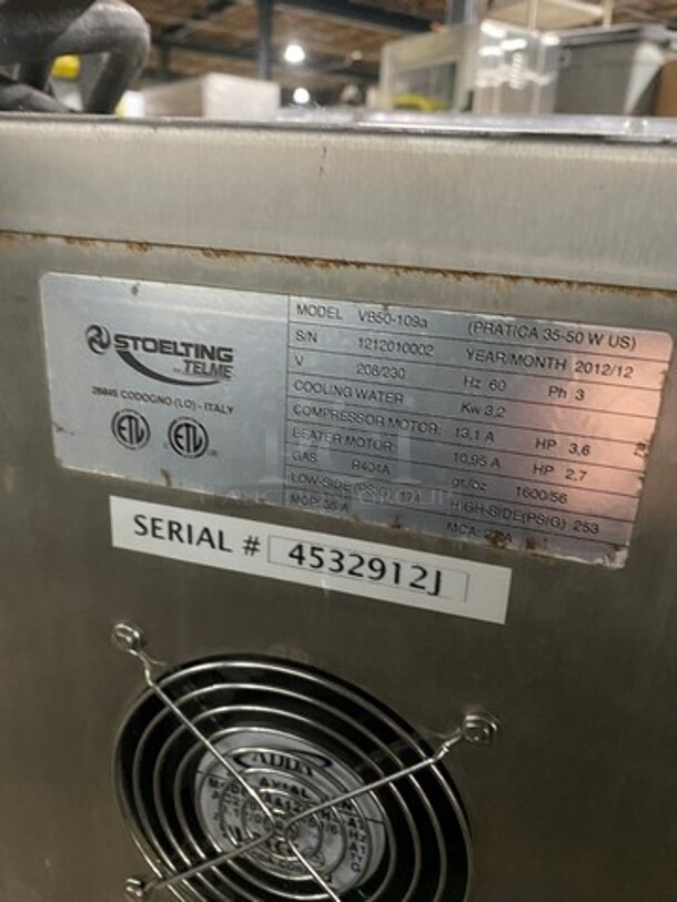 Stoelting Commercial Ice Cream Batch Freezer Machine! All Stainless Steel! Model: VB50109A SN: 1212010002 208/230V 60HZ 3 Phase - Image 5 of 10