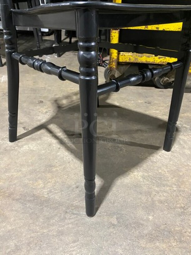 NICE! BRAND NEW!  Black Elegant Poly Style Indoor/ Outdoor Chairs! 5x Your Bid! - Image 7 of 7