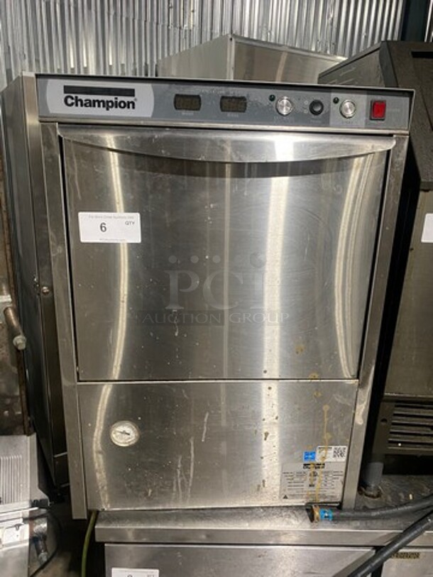 Champion Commercial Undercounter Dishwasher! All Stainless Steel! Model: UH230B SN: W180678177 120/208/230V 60HZ 3 Phase - Image 1 of 7