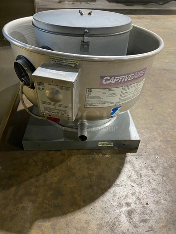 GOOD CONDITION! Captive Aire Commercial 6Ft Exhaust Hood! With Captive Aire Exhaust Fan! All Stainless Steel! Model: 4224VHB, Model: DU12HFA - Image 11 of 11