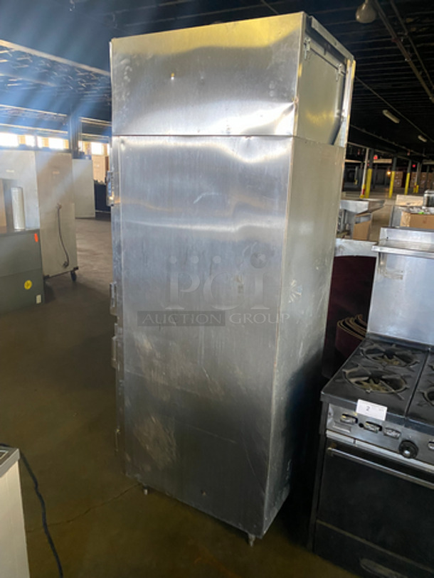 Victory Commercial Split Door Refrigerator! With Metal Racks! All Stainless Steel! On Legs! NOT TESTED! - Image 3 of 7