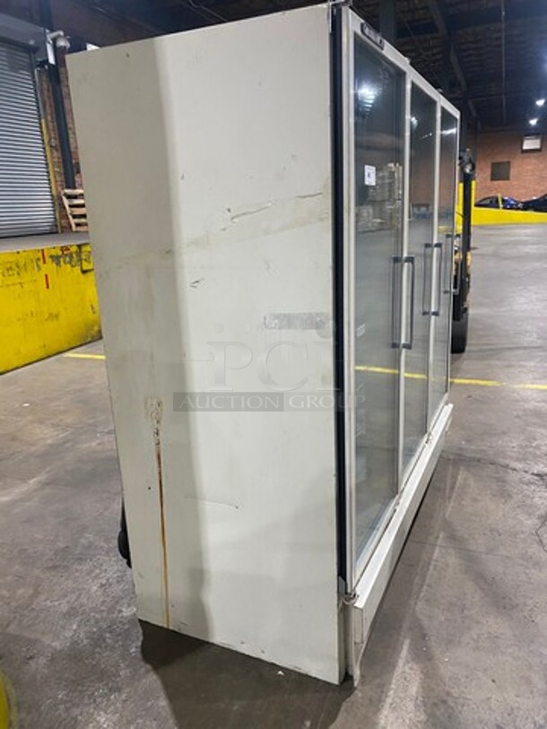 National Refrigeration Commercial 3 Door Reach In Freezer Merchandiser! With View Through Doors! With Poly Coated Racks! Model: ULG80BCP-5 SN: 0534002 115/208/230V 60HZ 1 Phase - Image 2 of 10
