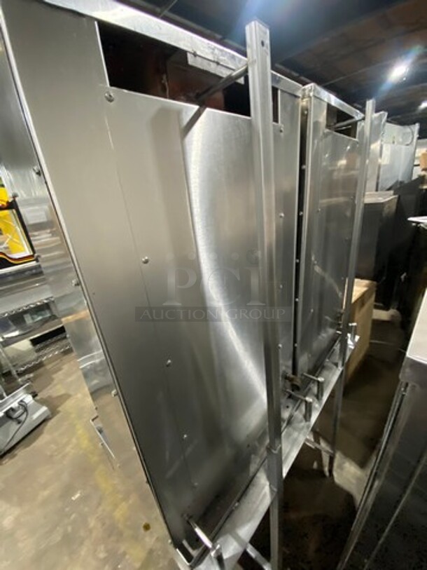 Attias Natural Gas Powered Dual Gyro Machine! On Equipment Stand! With Storage Space Underneath! All Stainless Steel! On Legs! - Image 4 of 12