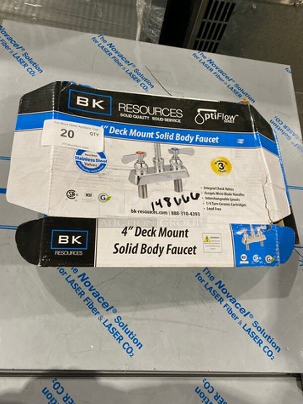 NEW! IN THE BOX! BK Resources 4" Faucet And Handles! - Image 1 of 6