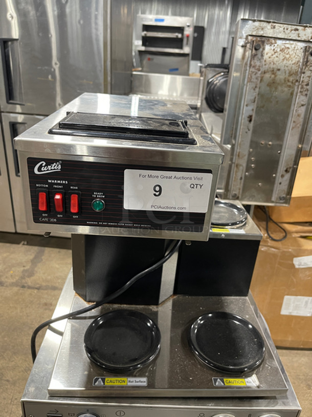 Curtis Commercial Countertop Coffee Brewing Machine! With 3 Coffee Pot Warming Stations! All Stainless Steel! Model: CAFE3DB10A000 SN: 13094375 120V 60HZ 1 Phase
