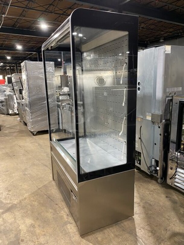 SWEET! Commercial Refrigerated Open Grab-N-Go Case Merchandiser! With View Through Sides! With Front Cover! All Stainless Steel! - Image 2 of 8