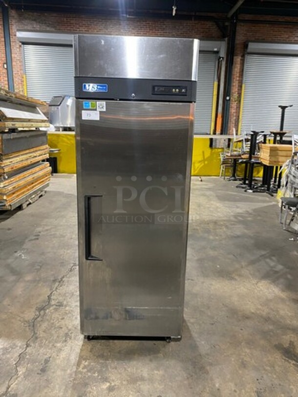 Turbo Air Commercial Single Door Reach In Freezer! All Stainless Steel! On Casters! Model: M3F241 SN: M3F2L7Y034 115V 60HZ 1 Phase - Image 1 of 10