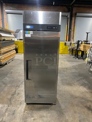 Turbo Air Commercial Single Door Reach In Freezer! All Stainless Steel! On Casters! Model: M3F241 SN: M3F2L7Y034 115V 60HZ 1 Phase
