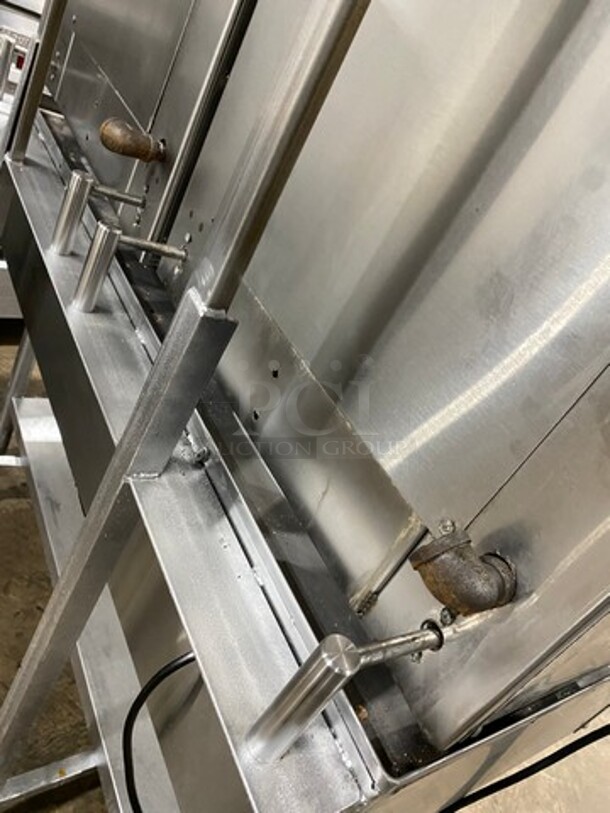 Attias Natural Gas Powered Dual Gyro Machine! On Equipment Stand! With Storage Space Underneath! All Stainless Steel! On Legs! - Image 12 of 12