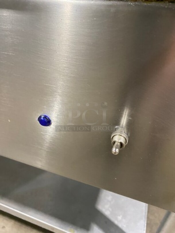 Attias Natural Gas Powered Dual Gyro Machine! On Equipment Stand! With Storage Space Underneath! All Stainless Steel! On Legs! - Image 8 of 12